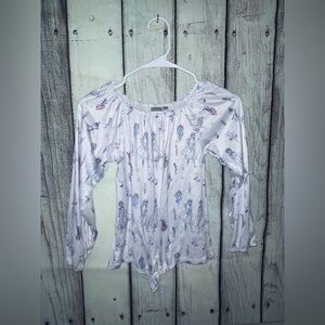 Women's White Printed Top